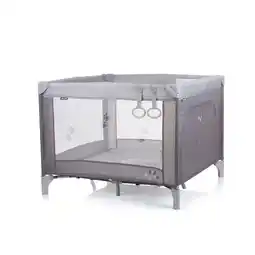 Netto Marken-Discount Chioplino Laufstall Pop-up Reisebett faltbar, Matratze Tragetasche Seiteneingang grau hellgrau Angebot