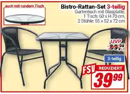 CENTERSHOP Bistro-Rattan-Set 3-teilig Angebot