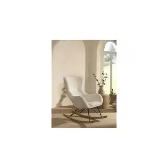 Netto Marken-Discount Comfortabler Schaukelstuhl, Bezug Bouclé - versch. Ausführungen - Creme-Weiß Angebot