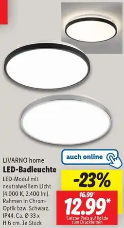 Lidl LIVARNO home LED-Badleuchte Angebot