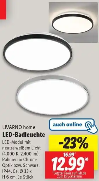 Lidl LIVARNO home LED-Badleuchte Angebot