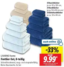 Lidl LIVARNO home Frottier-Set, 6-teilig Angebot