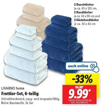 Lidl LIVARNO home Frottier-Set, 6-teilig Angebot
