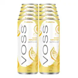 Netto Marken-Discount Voss Sparkling Water Lemon & Cucumber 0,33 Liter Dose, 10er Pack Angebot