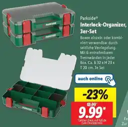 Lidl Parkside Interlock-Organizer, 3er-Set Angebot