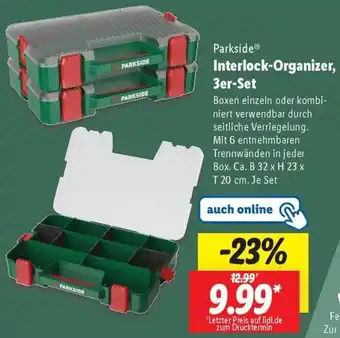Lidl Parkside Interlock-Organizer, 3er-Set Angebot