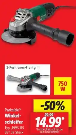 Lidl Parkside Winkelschleifer Angebot