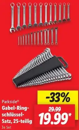 Lidl Parkside Gabel-Ringschlüssel Satz, 25-teilig Angebot