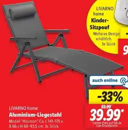Lidl LIVARNO home Aluminium-Liegestuhl Angebot