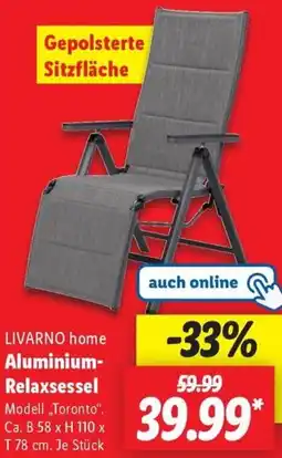 Lidl LIVARNO home Aluminium Relaxsessel Angebot