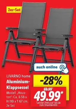 Lidl LIVARNO home Aluminium Klappsessel Angebot