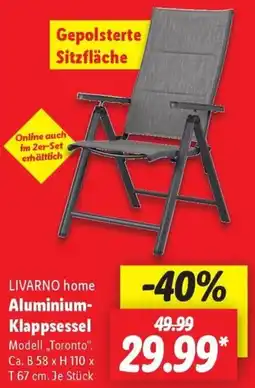 Lidl LIVARNO home Aluminium Klappsessel Angebot