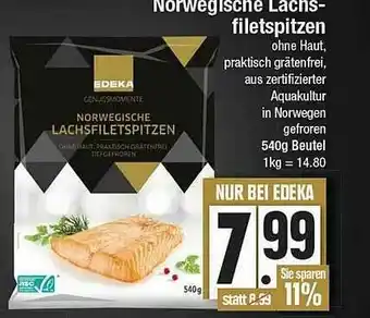 E-Center Norwegische Lachs-filetspitzen Angebot