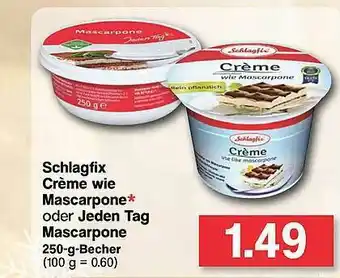 Famila Nord West Schlagfix Crème Wie Mascarpone Oder Jeden Tag Mascarpone Angebot