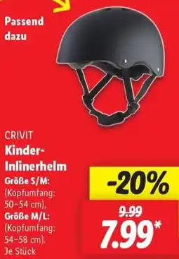 Lidl CRIVIT Kinder Inlinerhelm Angebot