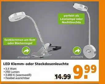 Globus Baumarkt Led Klemm- Oder Steckdosenleuchte Angebot