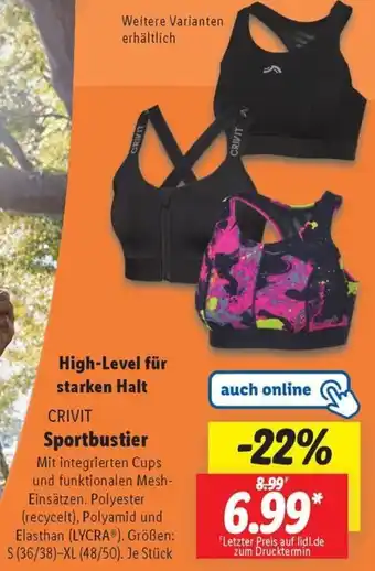 Lidl CRIVIT Sportbustier Angebot