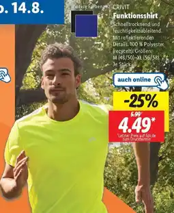 Lidl CRIVIT Funktionsshirt Angebot