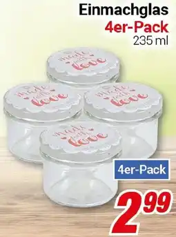 CENTERSHOP Einmachglas 4er-Pack Angebot