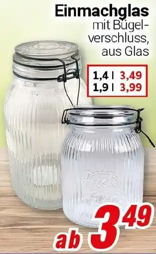 CENTERSHOP Einmachglas Angebot