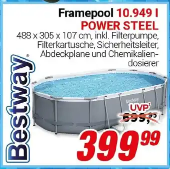 CENTERSHOP Bestway Framepool 10.949 l POWER STEEL Angebot