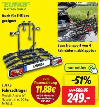 Lidl EUFAB Fahrradträger Angebot