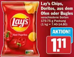 HIT Lay's Chips, Doritos, aus dem Ofen oder Bugles Angebot