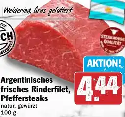 HIT Argentinisches frisches Rinderfilet, Pfeffersteaks Angebot