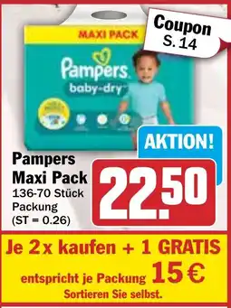 HIT Pampers Maxi Pack Angebot