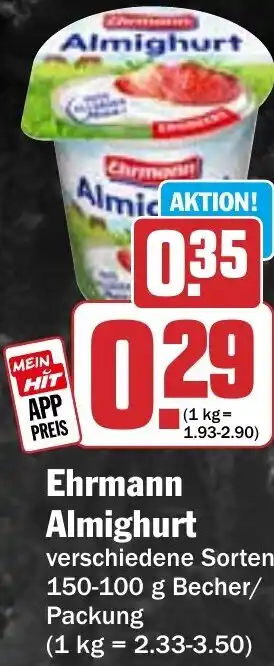 HIT Ehrmann Almighurt Angebot