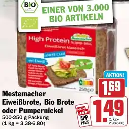 HIT Mestemacher Eiweißbrote, Bio Brote oder Pumpernickel Angebot