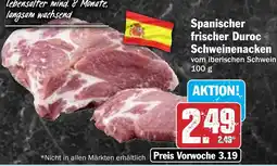 HIT Spanischer frischer Duroc Schweinenacken Angebot