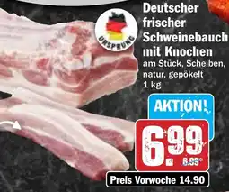 HIT Deutscher frischer Schweinebauch mit Knochen Angebot