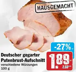 HIT Deutscher gegarter Putenbrust-Aufschnitt Angebot