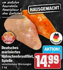 HIT Deutsches mariniertes Hähnchenbrustfilet, Spieße Angebot