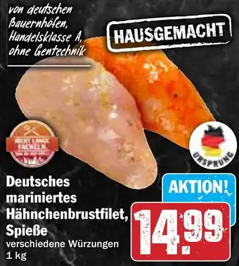 HIT Deutsches mariniertes Hähnchenbrustfilet, Spieße Angebot