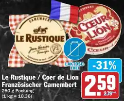 HIT Le Rustique/Coer de Lion Französischer Camembert Angebot