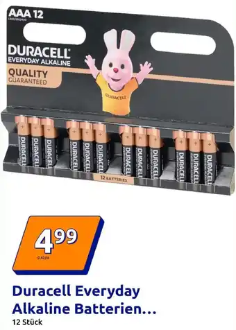 Action Duracell Everyday Alkaline Batterien... Angebot