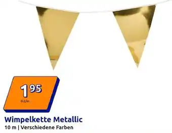 Action Wimpelkette Metallic Angebot
