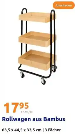 Action Rollwagen aus Bambus Angebot