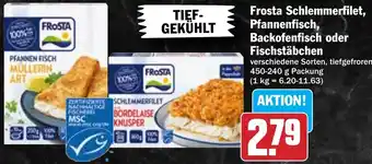 HIT Frosta Schlemmerfilet, Pfannenfisch, Backofenfisch oder Fischstäbchen Angebot