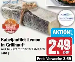 HIT Kabeljaufilet Lemon in Grillhaut Angebot