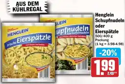 HIT Henglein Schupfnudeln oder Eierspätzle Angebot