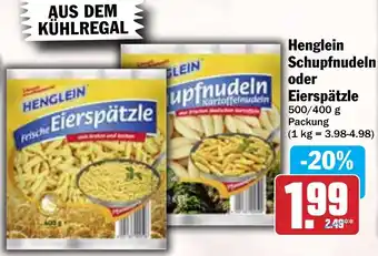 HIT Henglein Schupfnudeln oder Eierspätzle Angebot