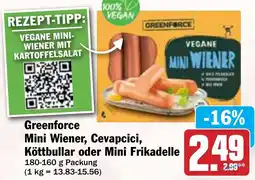 HIT Greenforce Mini Wiener, Cevapcici, Köttbullar oder Mini Frikadelle Angebot