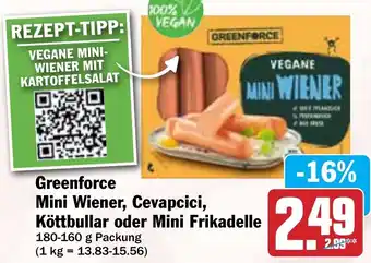 HIT Greenforce Mini Wiener, Cevapcici, Köttbullar oder Mini Frikadelle Angebot