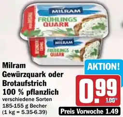 HIT Milram Gewürzquark oder Brotaufstrich 100% pflanzlich Angebot