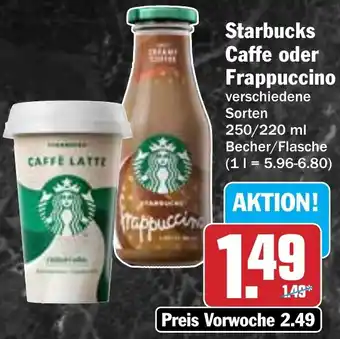 HIT Starbucks Caffe oder Frappuccino Angebot