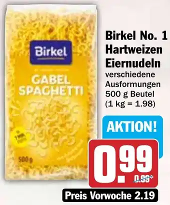 HIT Birkel No. 1 Hartweizen Eiernudeln Angebot