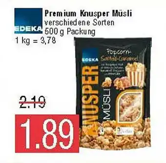 Marktkauf Edeka Premium Knusper Müsli Angebot